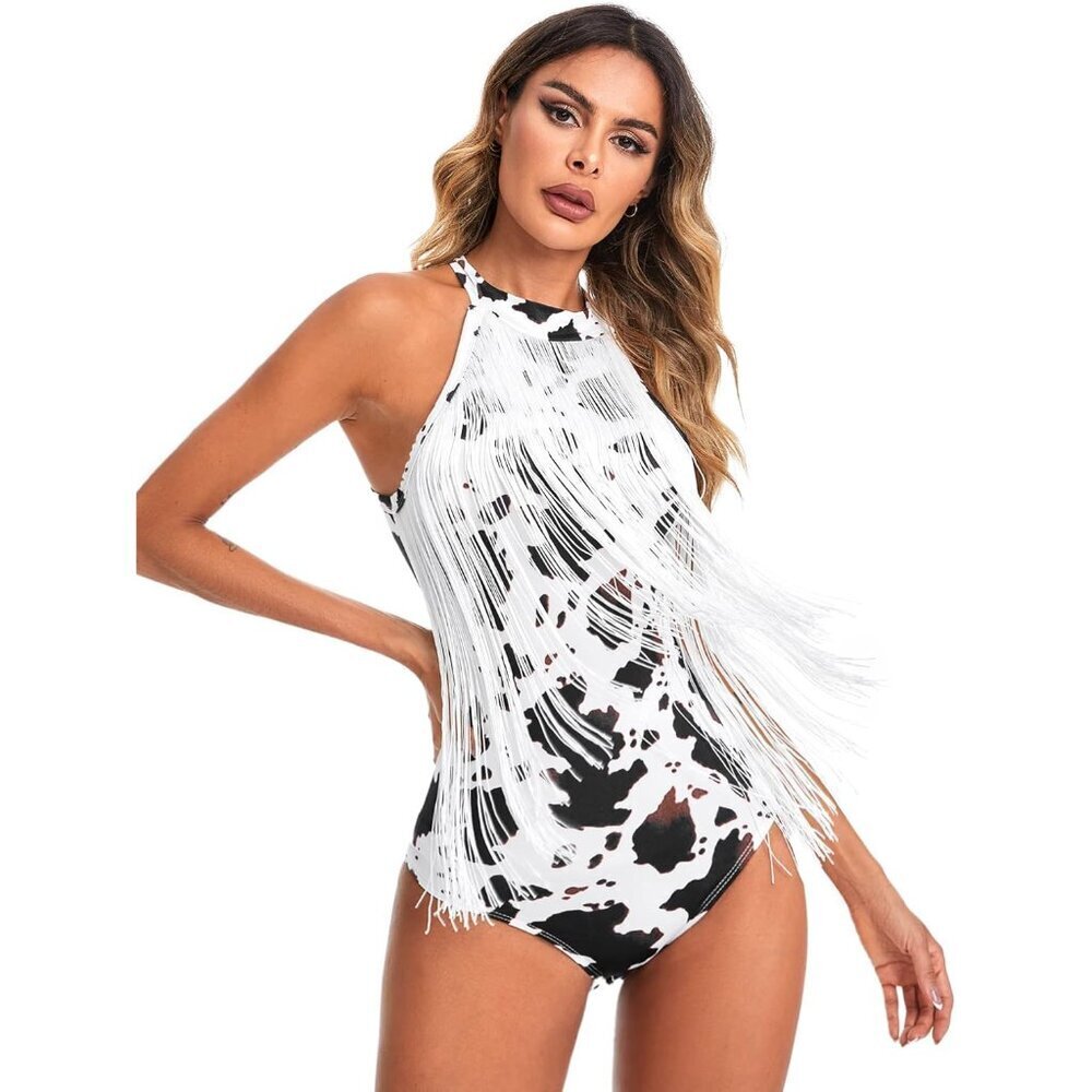 Women's Boho Western Sleeveless Bodycon Halter Top Casual Festival Outfits